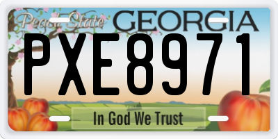 GA license plate PXE8971
