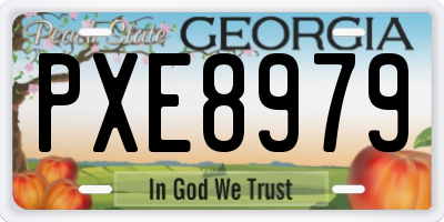 GA license plate PXE8979