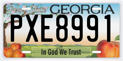 GA license plate PXE8991