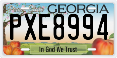 GA license plate PXE8994