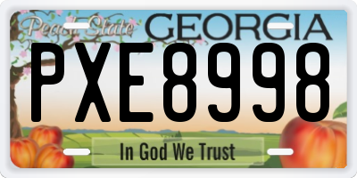 GA license plate PXE8998