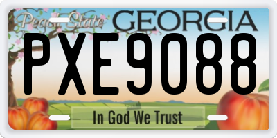 GA license plate PXE9088