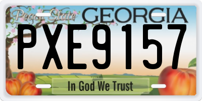 GA license plate PXE9157