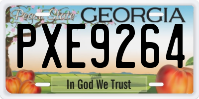 GA license plate PXE9264