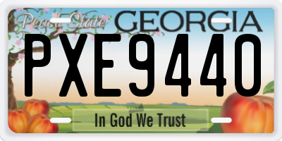 GA license plate PXE9440