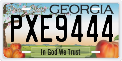 GA license plate PXE9444