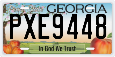 GA license plate PXE9448