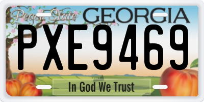 GA license plate PXE9469