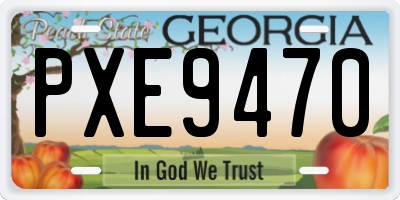 GA license plate PXE9470