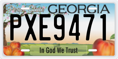 GA license plate PXE9471