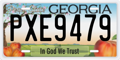 GA license plate PXE9479