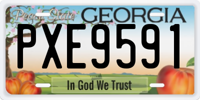GA license plate PXE9591