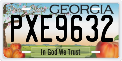 GA license plate PXE9632