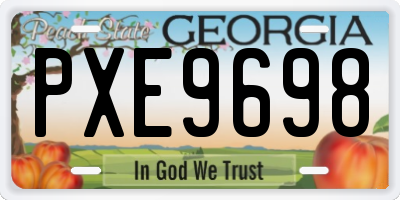 GA license plate PXE9698
