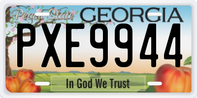 GA license plate PXE9944