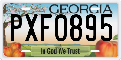 GA license plate PXF0895