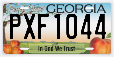 GA license plate PXF1044
