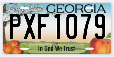 GA license plate PXF1079