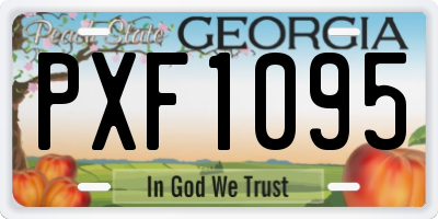 GA license plate PXF1095