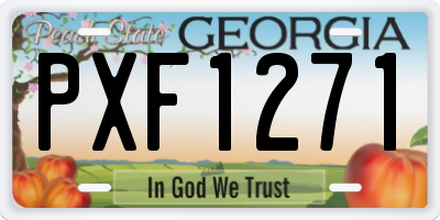 GA license plate PXF1271