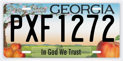 GA license plate PXF1272