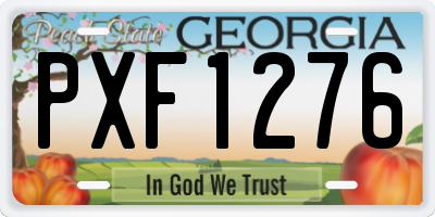 GA license plate PXF1276