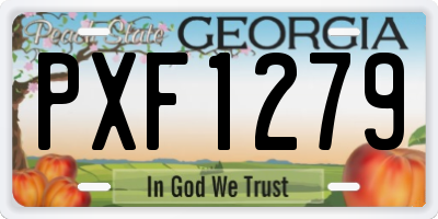 GA license plate PXF1279