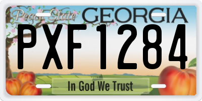 GA license plate PXF1284