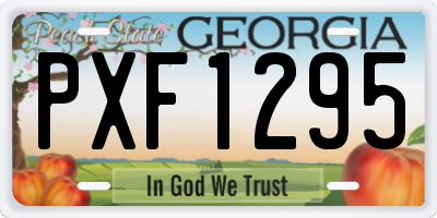 GA license plate PXF1295