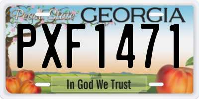 GA license plate PXF1471