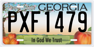 GA license plate PXF1479