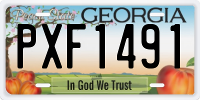 GA license plate PXF1491