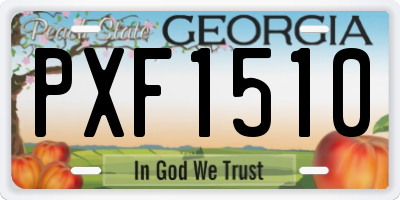 GA license plate PXF1510