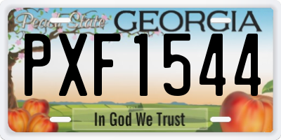 GA license plate PXF1544