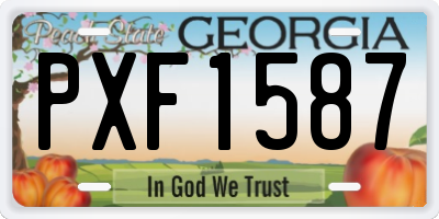 GA license plate PXF1587