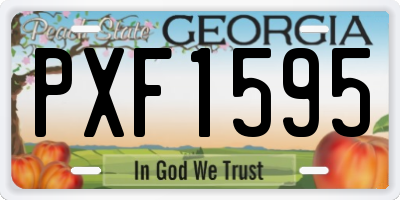 GA license plate PXF1595