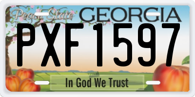 GA license plate PXF1597