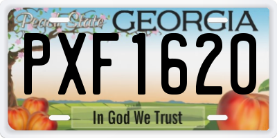 GA license plate PXF1620