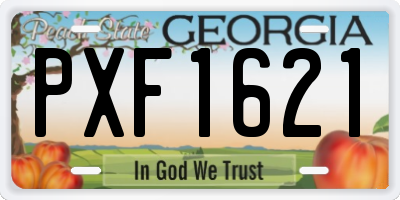GA license plate PXF1621