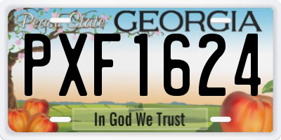 GA license plate PXF1624