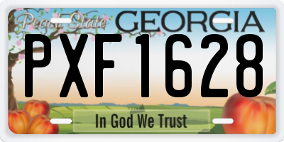 GA license plate PXF1628