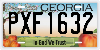 GA license plate PXF1632