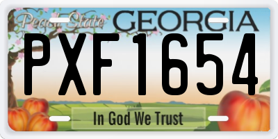 GA license plate PXF1654