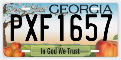 GA license plate PXF1657