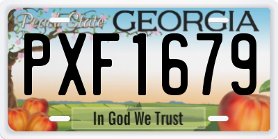 GA license plate PXF1679