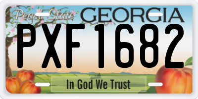 GA license plate PXF1682