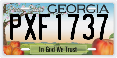 GA license plate PXF1737