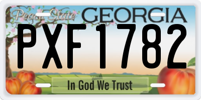 GA license plate PXF1782