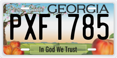 GA license plate PXF1785