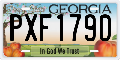 GA license plate PXF1790
